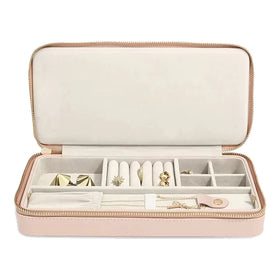 One Top Customization Metal Zipper Leather Luxury Jewelry Box Jewelry Package Jewelry Box Packaging