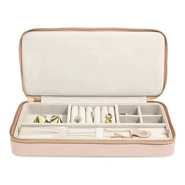 One Top Customization Metal Zipper Leather Luxury Jewelry Box Jewelry Package Jewelry Box Packaging