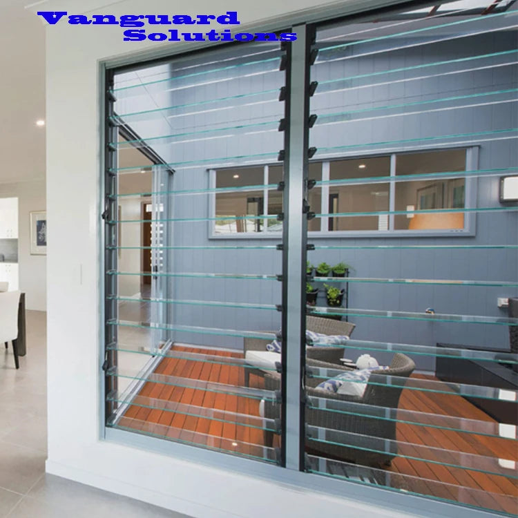 AS2047 Australia Aluminum Glass Louver Window for Apartment and Hotel Window Shutter Folding Screen