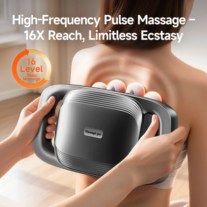 Customized OEM ODM Professional Muscle Vibration Body Massage Gun Wireless Deep High-frequency 16 Head Fascia Gun