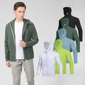 Hot Sale Workout Quick Dry Jackets Multiple Color Light Weight Jackets Mens Gym Zipper Jackets