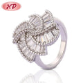 Fancy Gift Items Women Jewelry 925 Sterling Silver Ring Hand Jewellery Crystal Diamond Wedding Rings