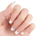 2024 High-End Nail Sticker Short French Patch White Edge with Eye-Catching Square Design Autumn Winter Application for Fingers
