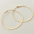 NEW DESIGN 14K Gold Filled Flattened Wire Hoop Earrings Brincos Pendientes Oorbellen Boho Women Earrings