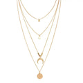 Dainty Layered Choker Necklaces Handmade Coin Multilayer Adjustable Chain Gold Plated Necklaces for Women Girls