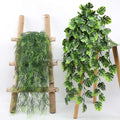 E1 Wholesale Green Fake Plant Tropical Fern Leaf Garland Greenery Ceiling Artificial Grass Wall Hanging Plants for Outdoor Decor