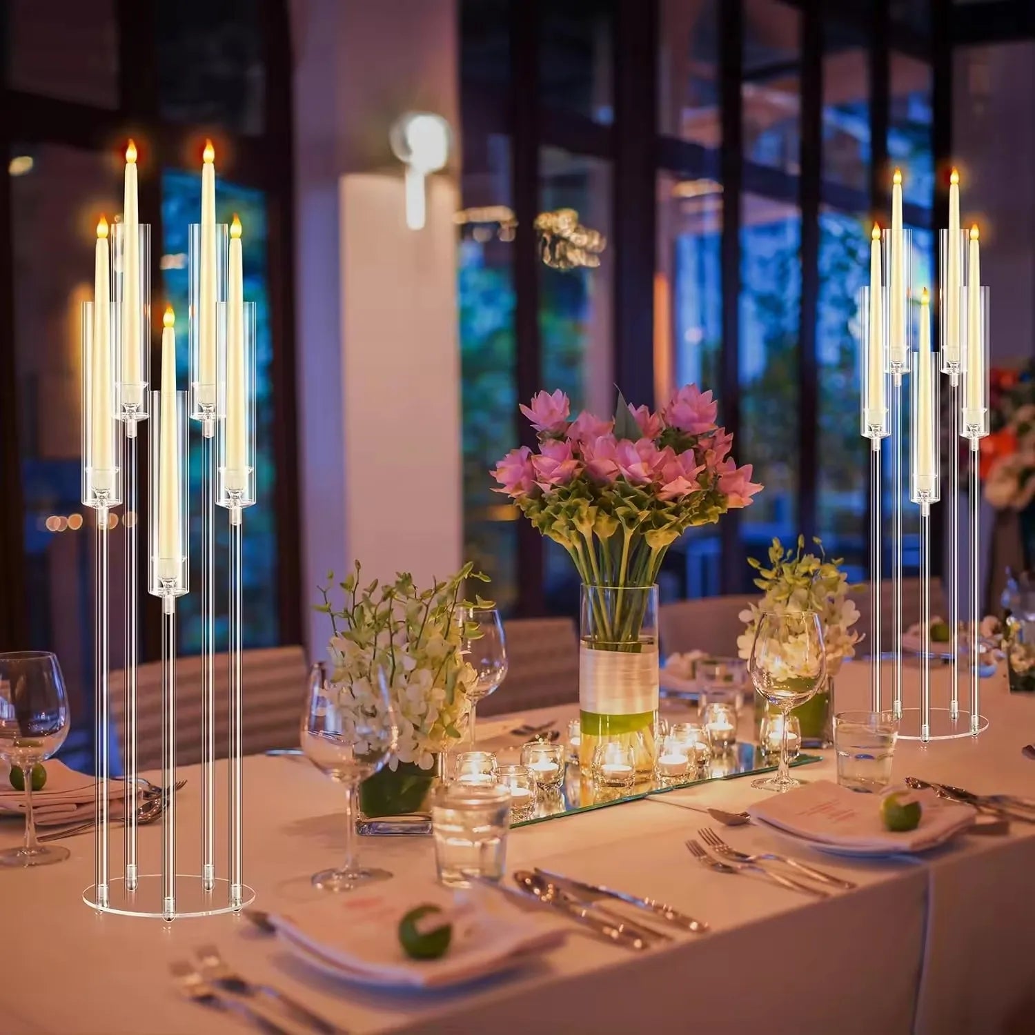 Wedding Supplies Acrylic Candlestick Candle Holder for Wedding Table Centerpieces Decoration