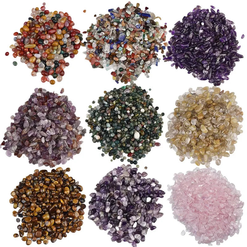 100g Bulk Wholesale Aventurine Amethyst Labradorite tiger Eye clear Quartz Opal Chakra Healing Crystal Tumbled Gravel Stones