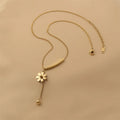 Wholesale No Fade Luxury Design Stainless Steel Fashion Dainty Flower Daisy Chain Choker Necklace
