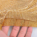 Customizable 120*50 cm Crystal Glass Rhinestone Net with Loose Rhinestones
