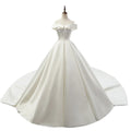 2023 New Custom Size Elegant Satin Wedding Dresses Simple Princess Bridal Gowns