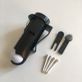 Golf Pro Clip Caddy Outdoor Sports Divot Tool with Nylon Brush Ball Tee Holder and Clip Durable Plastic Material