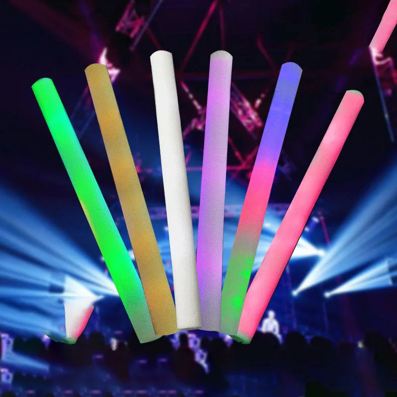 Wholesale Custom LED Foam Glow Stick Multi Color Eco-friendly Graduation Ramadan Concerts Festive Thanksgiving Christmas