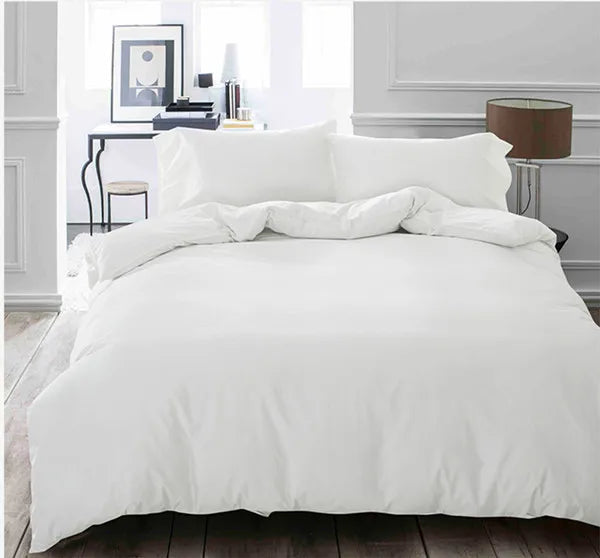 100% Combed Egyptian Cotton Woven Plain Comforter Set 300tc 3-Piece Customizable Colors White