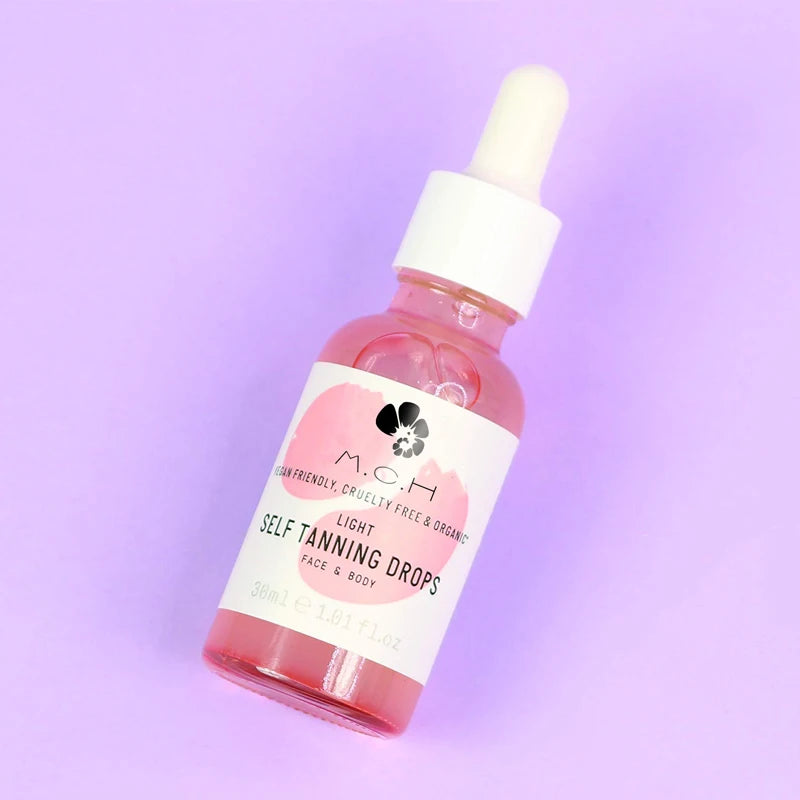 Organic & Natural Self Tanner Drops Sunless Skin Tan Oil with Herbal Ingredients