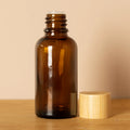2024 LXBC606 100ml Amber Glass Diffuser Bottle Screw Cap Bamboo Lid Flat Square Shape Essential Oils Skin Care Serum Cosmetic