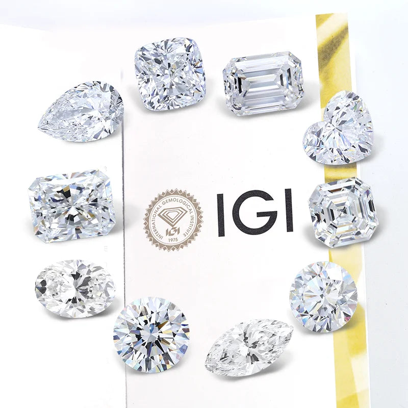1carat IGI Lab Grown Fancy Shape Diamond IGI Lab Created Radiant Round Emerald Pear Cut Diamonds DE VS VVS Elongated Cushion Cut