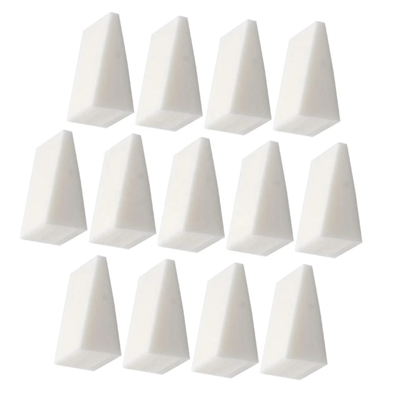 Woxin Disposable High Rebound Latex Free 24pcs Triangle Shape Cosmetic Wedges Sponge Puff Nail Buffer Art Brush Gradient Stamper
