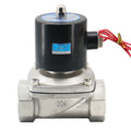 2S Series 2/2 Way Stainless Steel Normally Closed Air Water Gas Solenoid Valve DC 12V 24V AC 220V Electric Solenoid Valve