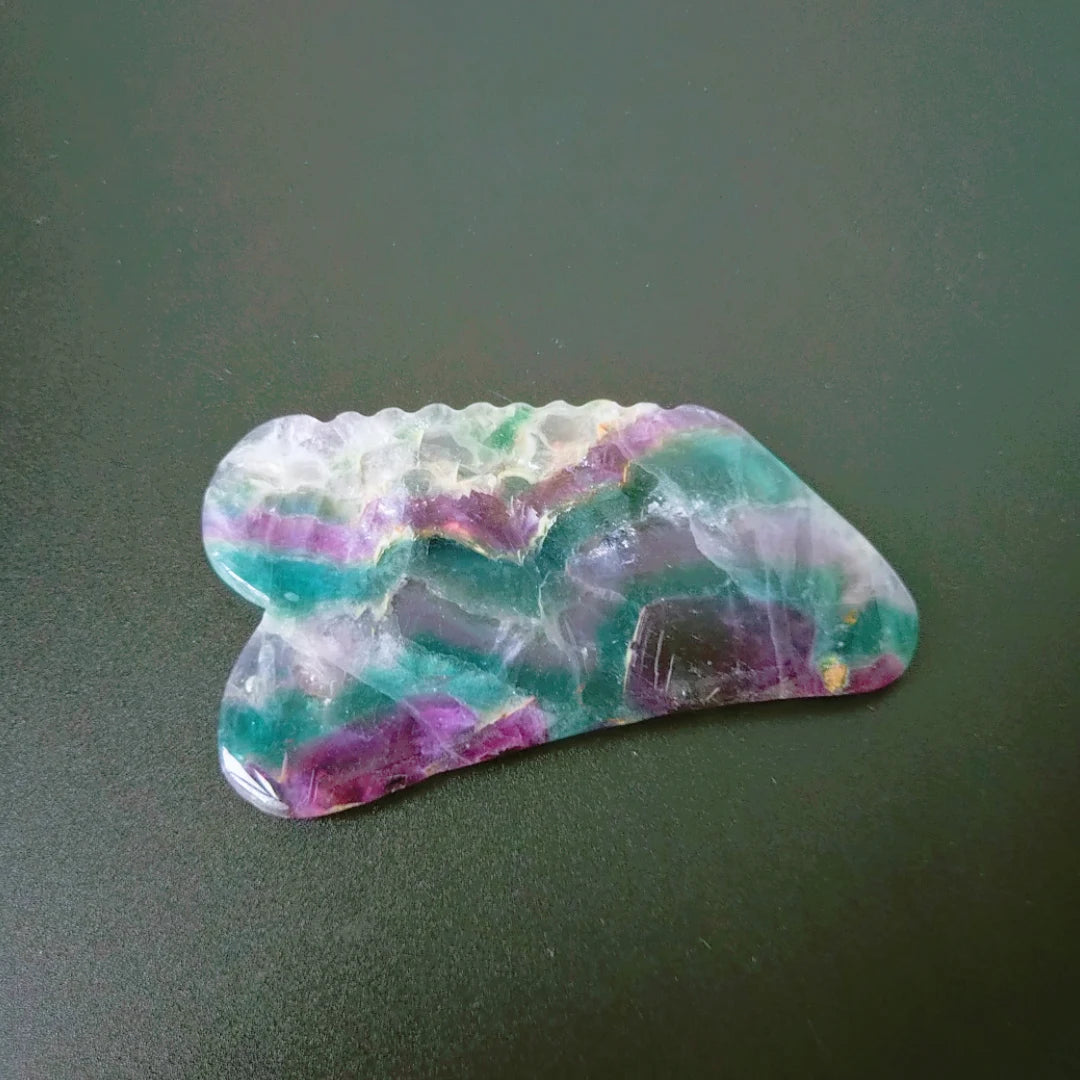 HY Private Logo Customized logo Fluorite gua sha board square jagged shape