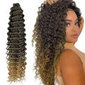 30Inch Curl Hair Water Wave Twist Crochet Hair Fashionable Ombre Blonde Braiding Hair Deep Curly Wig Braid African