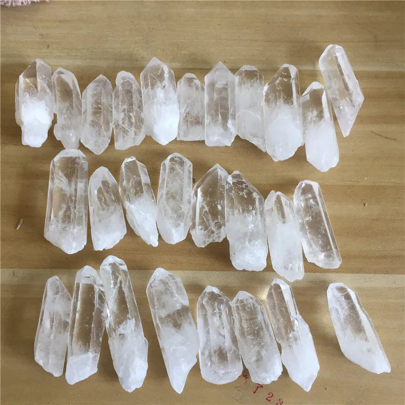 Wholesale Small Natural Lemurian Seed Clear Quartz Rough Crystal Point Specimen Raw Point for Sale