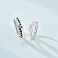 Couple Wedding Ring Sets Wholesale Personality Open Adjustable Couple Ring Fashion Black White Design Lover Ring for Men Women