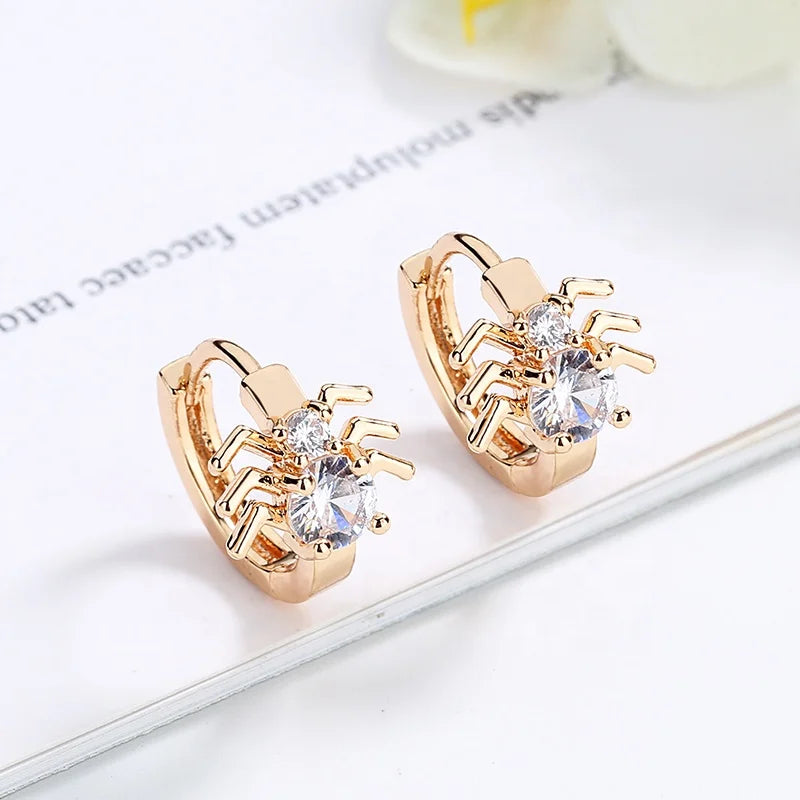 Custom Logo 14K 18K 24K Gold Plated CZ Cubic Zirconia Small Non Tarnish Huggie Earrings Set Jewelry