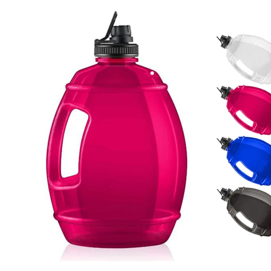 Madou 128oz Jug Water Bottle with Time Marker Motivational 1-Gallon Container for Direct Drinking for Camping