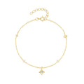 Wholesale Fashion Jewelry 925 Sterling Silver Bracelets Star Charm Opal Zircon Gold Plated Bracelets for Women