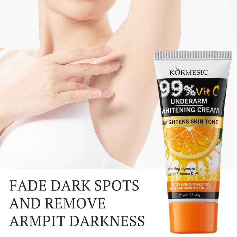 KORMESIC Natural Body Armpit Sensitive Areas Whitening Lotion Orange VC Underarm Whitening Cream