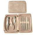 8 in 1 Pedicure Set Ladies Stainless Steel Manicure Travel Size With Leather Cases