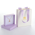 Glampkg Luxury Necklace Jewelry Gift Shopping Paper Bags Packaging Lid Boxes Foam Insert Ribbon Handle Paper Bags With Bottom
