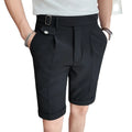 Customized Logo Brand Professional Made to Measure Men Hip Hop Waterproof Woven Solid Mid Waist Dark Pants Trousers Shorts