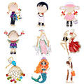 Fashion Mermaid Brooches Alloy Cartoon Badge Accessories Anime Ballet Character Badge Enamel Oil Drip Brooch Pin Customization
