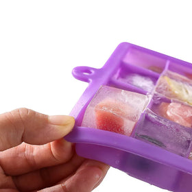 Manjia Premium Ice Cube Trays Molds for Chilled Drinks Whiskey Cocktail Food Silicone Ice Cube Molds with Sealing Lid
