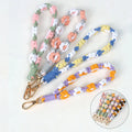Bohemian Style Hand-Woven Cotton Keychain Wrist Strap DIY Lanyard Pendant Phone Strap and Bag Charm
