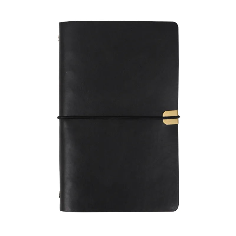 A5 A6 B5 Custom logo PU Leather Business Spiral 6 Ring Folder Portfolio Binder Journal Budget Notebook Planner with Elastic Band
