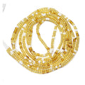 Handmade 50 Inches Adjustable Bulk Tie on Waist Beads on Cotton Cord Belly Chain Body Jewelry Wisdom Gold Mix Color