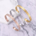 Inspire Jewelry Hot Sale Religious Jewelry Engraved Muslim Scriptures Bible Stainless Steel 4 QUL Open Bangle for Thanksgiving
