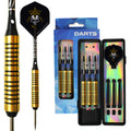 Brass Darts Set with Copper Barrel and Aluminum Shaft 3 Throwing 26g Darts for Dart Game Training