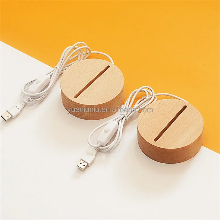 Personalized 3D Wood Reusable Essential Oil Diffuser Polished LED Custom Photo Wall Hanging Home Decoration