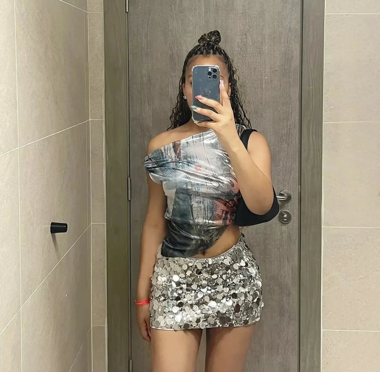 Sequins Mini Skirt Party High Waist Sexy Night Club Short Skirts for Women