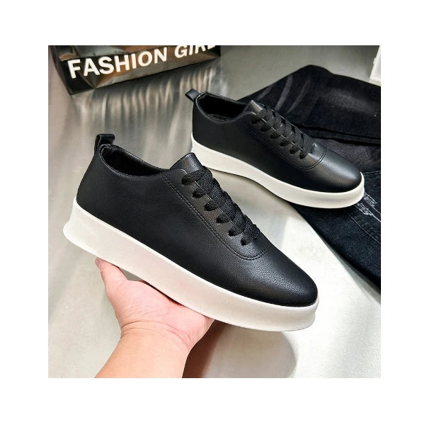 Mens Casual Lightweight Sports Running Shoes One Foot Sliding Board PU Insole Lazy Sports Lace Shoes Foreign Trade Cross-Border