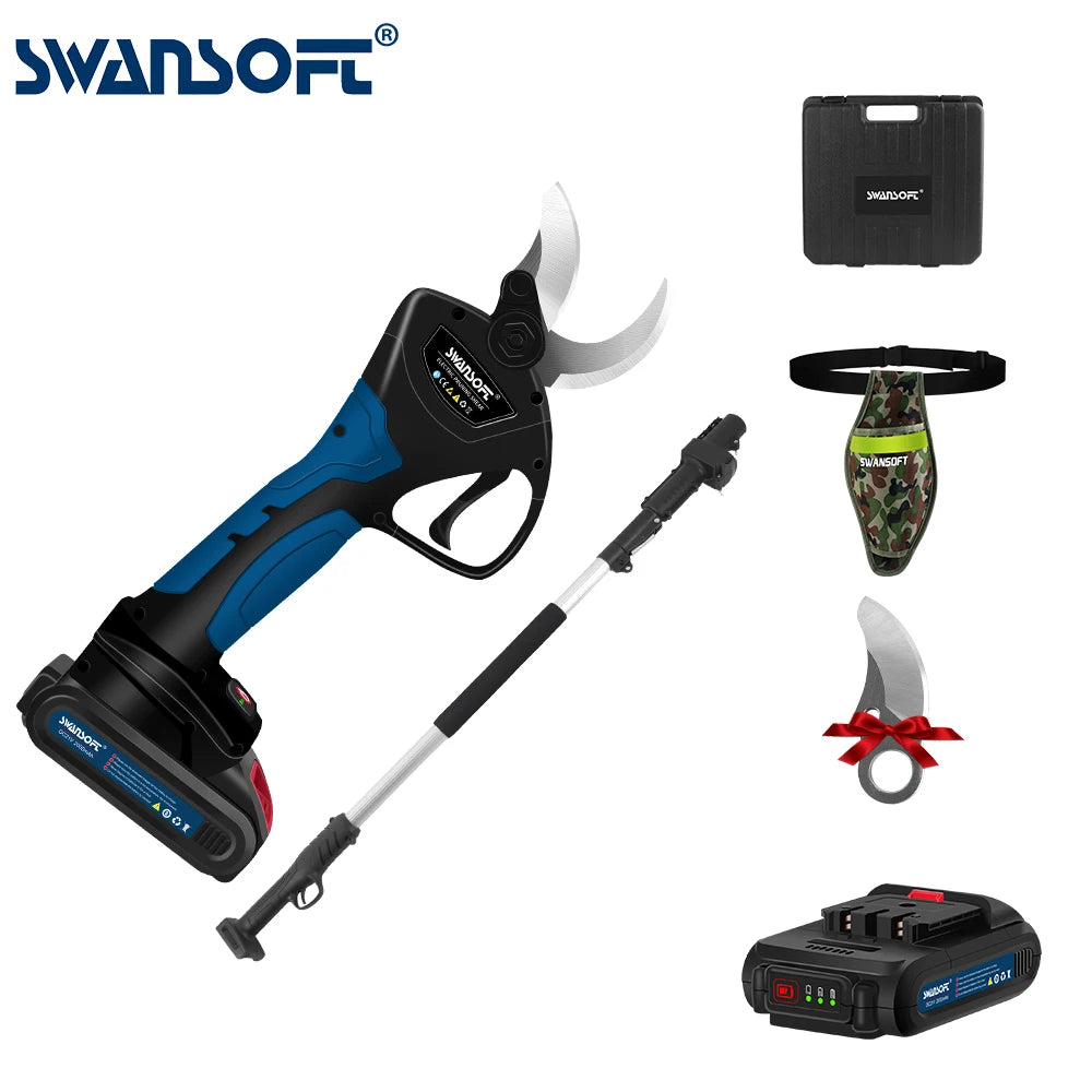 Swansoft 8605 Hot Sale Progressive Cutting Branch Cutter Electric Pruning Shears Used With Extension Pole