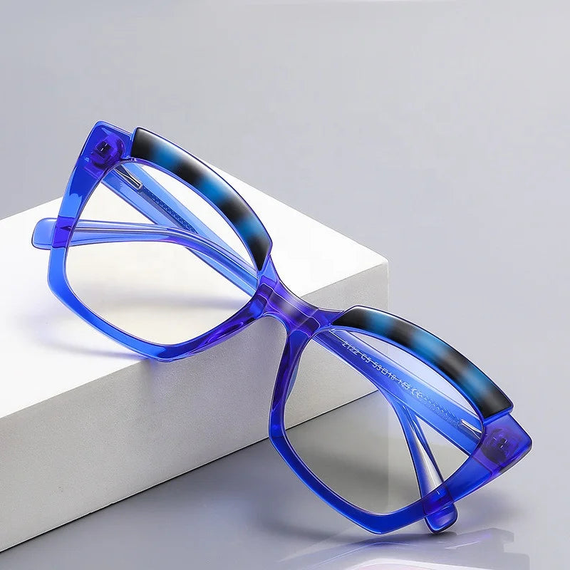Jiuling Eyewear High End Insert Cp Core Legs Plain Spectacles Blue Light Blocking Shades Cat Eye Eyebrow Glasses Frame Eyeglass
