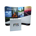 Tension Fabric Backdrop Custom Print 8*8 ft Aluminum Curved Backdrop Stand Waterproof Sunproof Polyester Fabric for Trade Shows