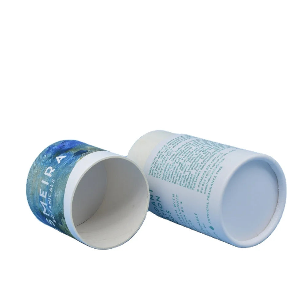 Soft Touch Luxury Cylinder Cosmetic Packaging Black Tube Round Perfume Box Skincare Packaging Gift Paper  Luxury CustomizedBox