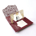 Custom Text Printing 3D Greeting Cards Postcards Folder Laser Cut Invitation Cards for Wedding