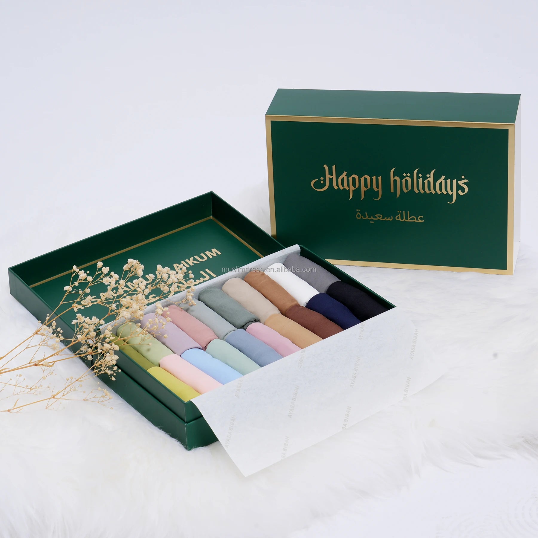 Wholesale 20PCS/Box Muslim Women Undercap Gift Boxes Islamic Plain Lightweight Sweat-Absorbent Hjiab Inner Cap Set